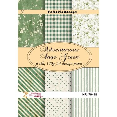 Felicita Design Adventurous sage green A4 6 stk 120g